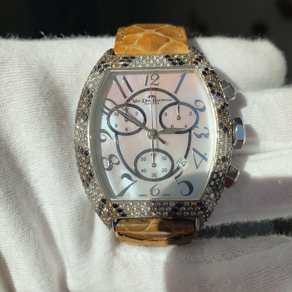 Van Der Bauwede Snake Magnum With Diamonds & Mother of Pearl Dial Unisex Watch - Picture 8 of 15